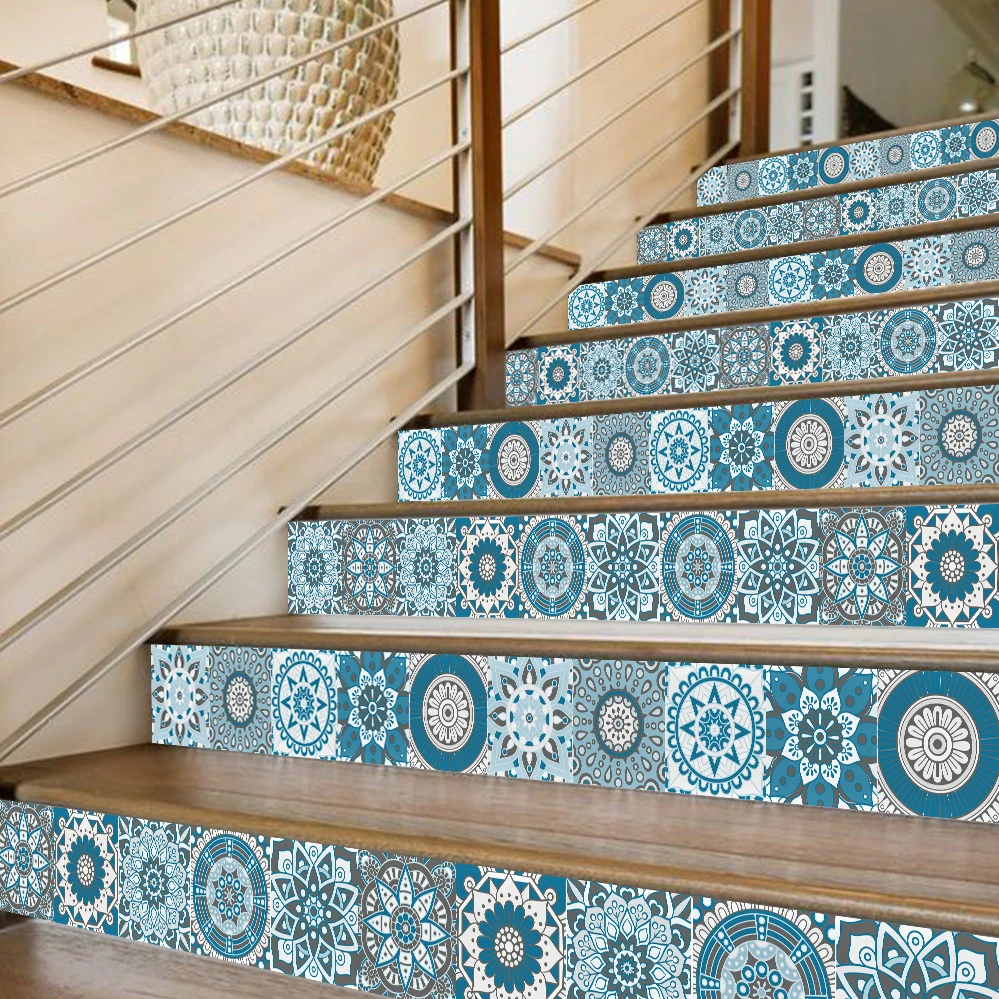 24 Pcs Waterproof Wall Stickers Self-Adhesive Stair Stickers Peel and Stick Tile Kitchen Bathroom and Home Bedroom Decoration