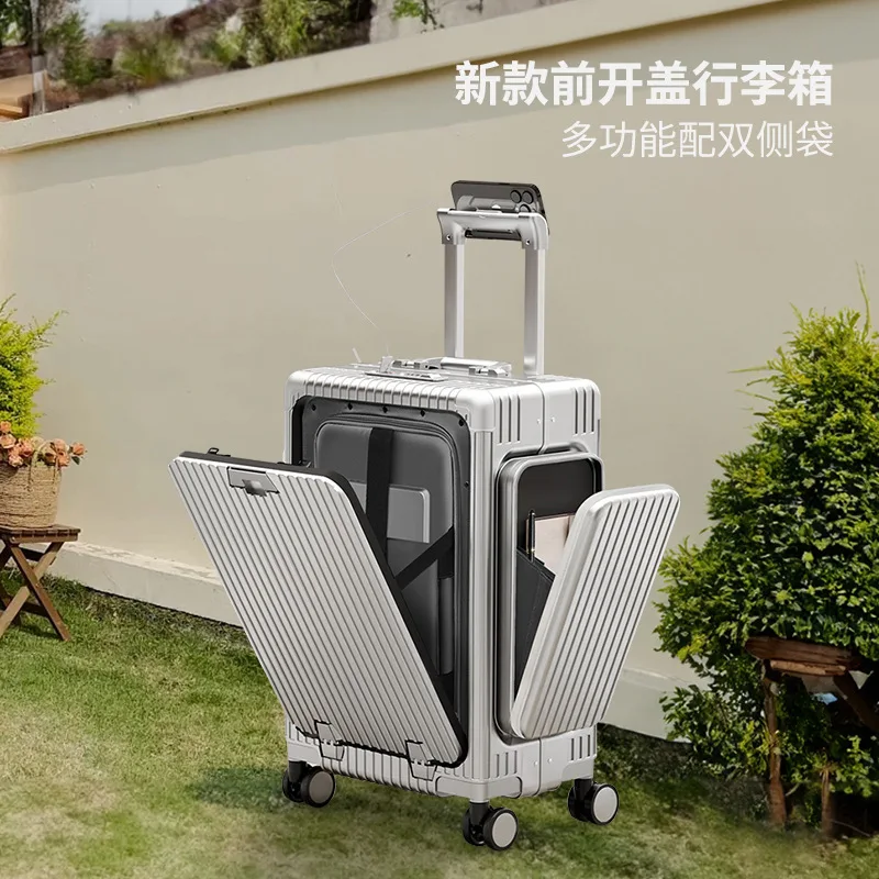 Carry on Luggage with Wheels Suitcases Open The Lid First Luggage Box 20 Inches PC Travel Boarding The Aircraft Trolley Suitcase