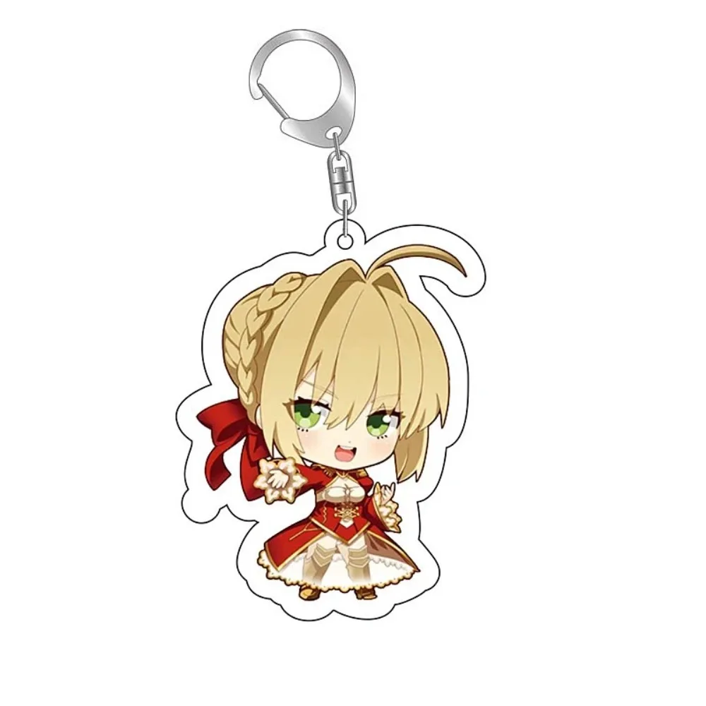 DIY Fate/stay Night Akrylowy Brelok Anime Gadżety Q Wersja Modny Śliczny Kreskówki Oryginalność Zawieszka do Plecaka Biżuteria Prezent