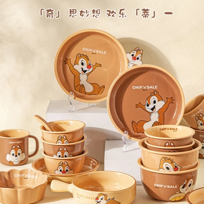 Disney Chichiti Ceramic Lace Bowl Cute High Beauty Home Supplies Breakfast Salad Bowl Ceramic Noodle Bowl Chopstick Birthday Gif