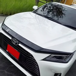 For Toyota Yaris Ativ 2023 2024 ABS Carbon Fiber Exterior Front Bumper Hood Engine Grille Rear Trunk Tail Gate Lid Dec Strip