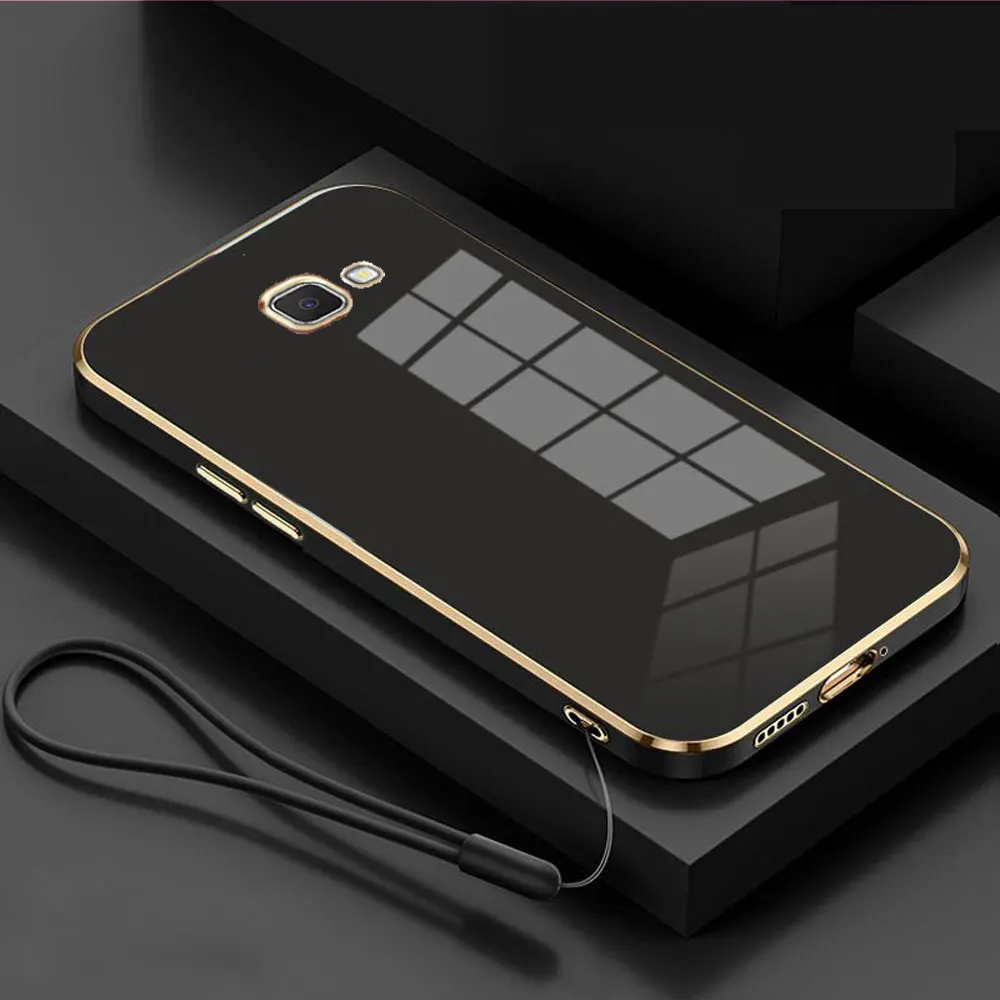 For Samsung Galaxy J7 Prime Case Camera Protection SM-G610 F Phone Case Samsung On7 2016 Cover Luxury Square Plating Shockproof