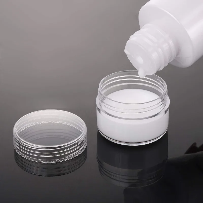 Transparent Plastic Containers with Lids Round Empty Bottles Cosmetic Container Makeup Face Cream Clear Storage Jars Box