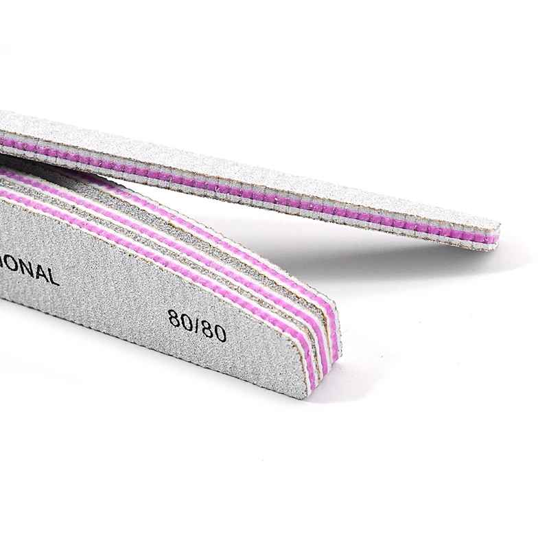 5/10 Pcs Professional Nail Files For Manicure Grey Boat Nails Polish File 80 100 180 240 Emery Board Strong Sandpaper Nails File