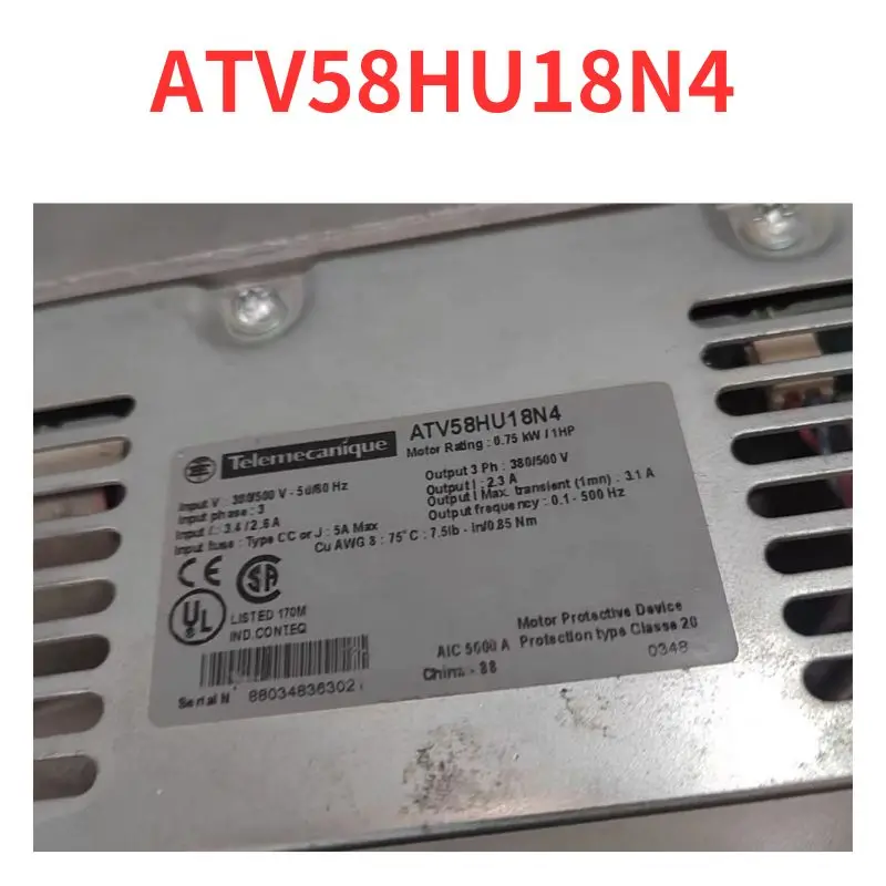 

90% new ATV58HU18N4 frequency converter tested OK