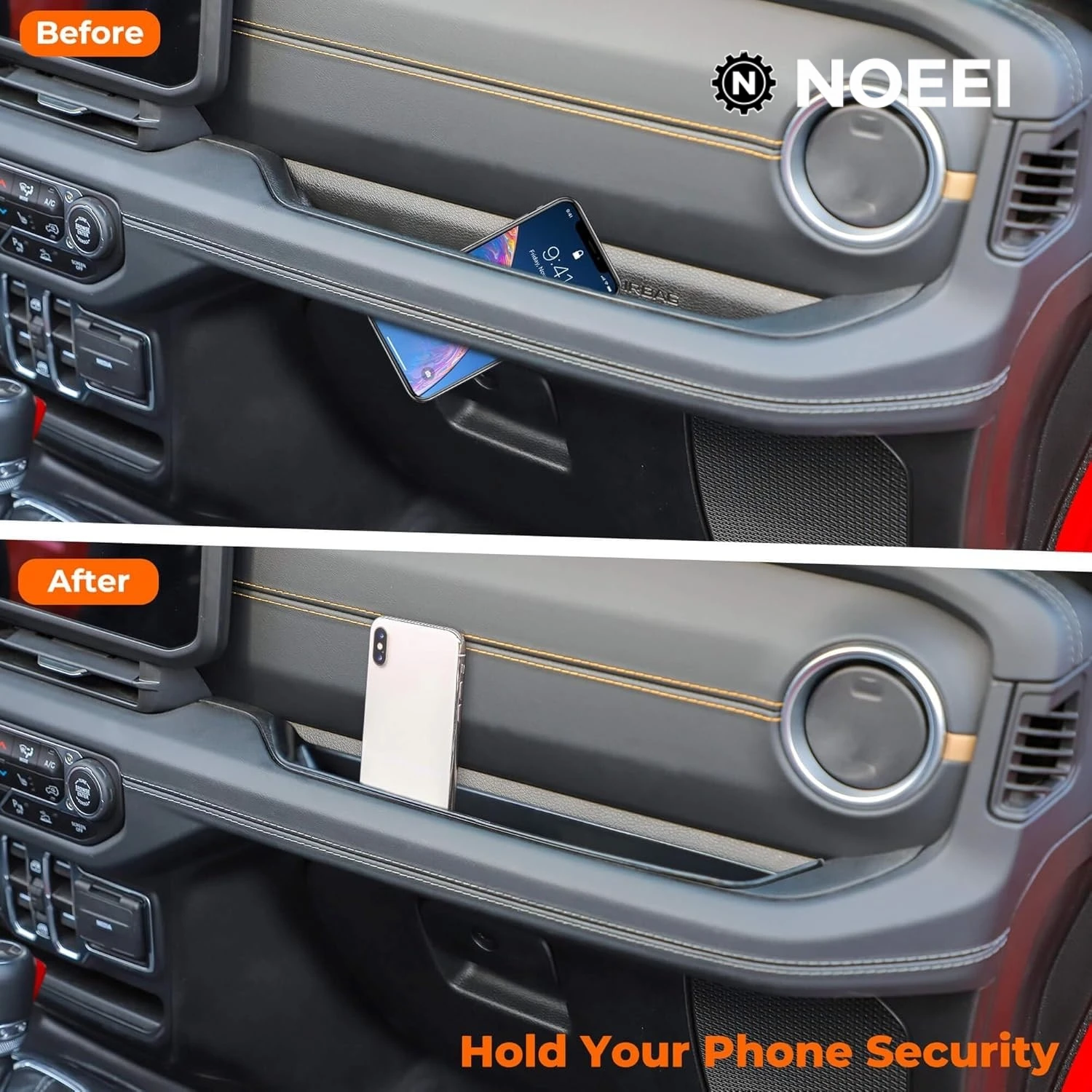 NOEEI Popular Passenger Side Grab Bar Tray Storage Box for 2024-2026 Jeep Wrangler Accessories