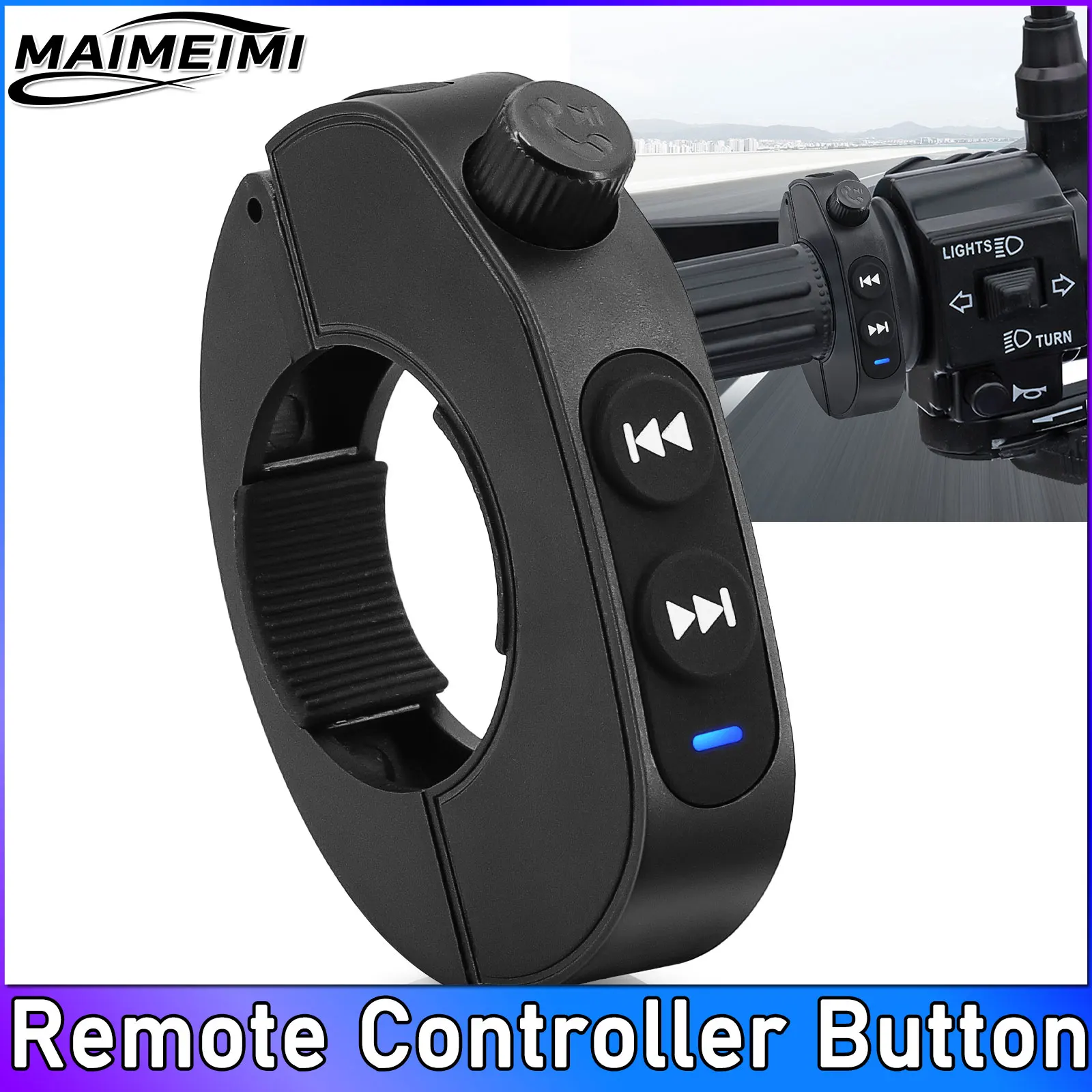 Motorcycle Handlebar Media Controller Steering Wheels Switch Bluetooth-compatible Wireless Media Smart Phone Remote Customized