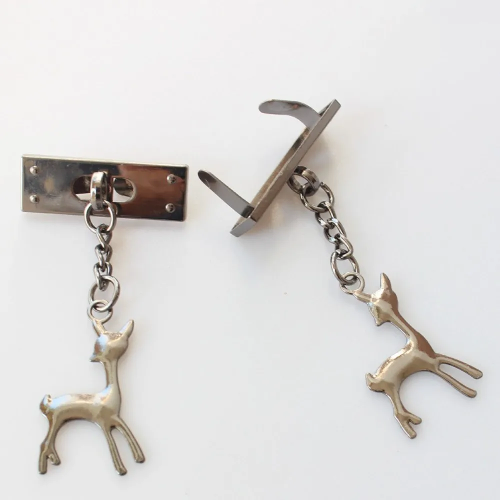 High Quality Solid Color Little Deer Pendant DIY Decorative Buckle Metal Accessories Hardware