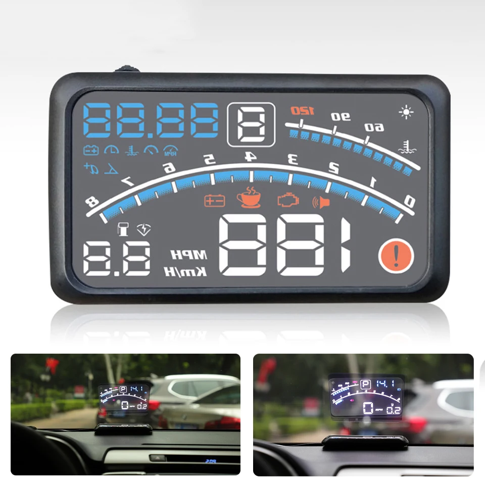 The latest car v41 OBD II overhead rise LED OBD display head-up display
