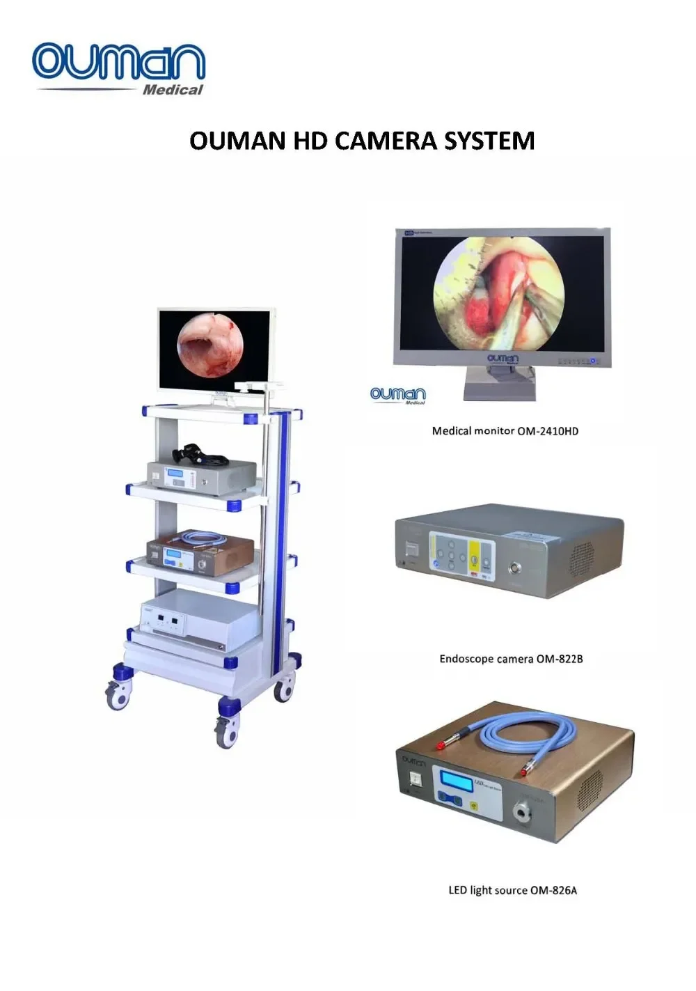 Full HD laparoscopic tower endoscope camera system tower unit for laparoscopy