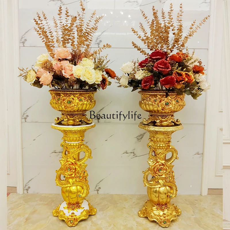 

European-Style Living Room Floor Vase Furnishings Ornaments Dried Flower Inserting Coque Wedding Favors