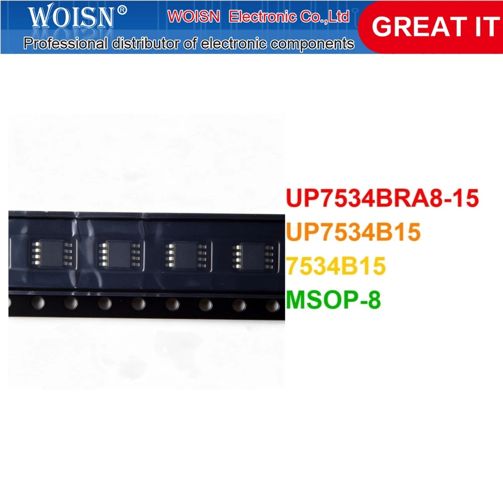 (5piece) UP7534BRA8-15 UP7534B15 7534B15 Msop-8 Chipset
