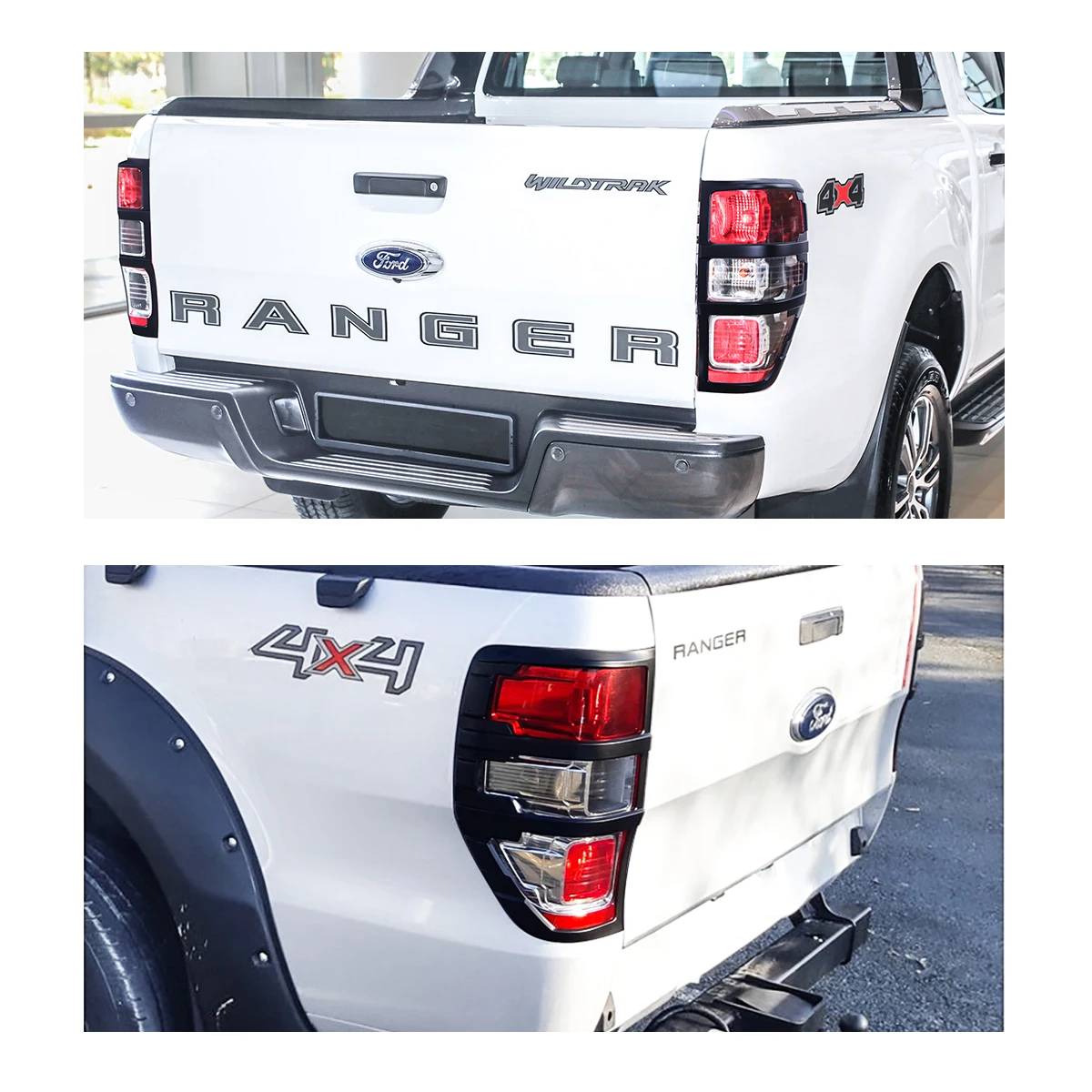 Abs vordere Scheinwerfer abdeckung hintere Rücklicht abdeckung für Ford Ranger 2015-2018 Wildtrak Limited xlt xls xl – Detail 3