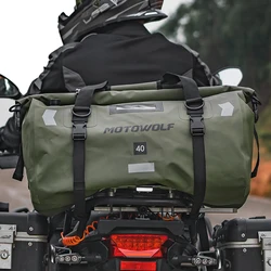 For Honda For BMW R1200GS R1250GS Motorcycle Waterproof Tail Bag Travel Outdoor Dry Luggage Roll Pack Bag 40L 66L Rear Seat Bag