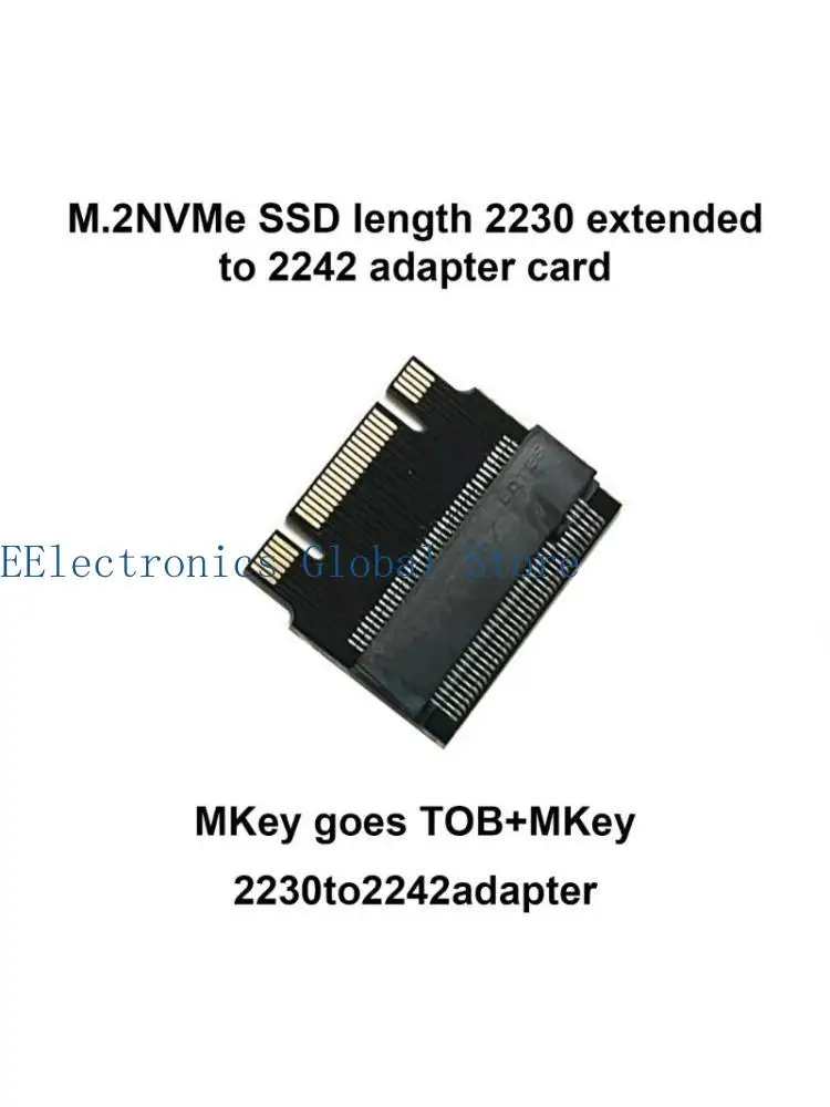462B Nvme M.2 2230 a 2242 Adaptador 2230 a 2242 Extensor Macho para Fêmea Adaptador de Extensão Melhora o Armazenamento de Computadores