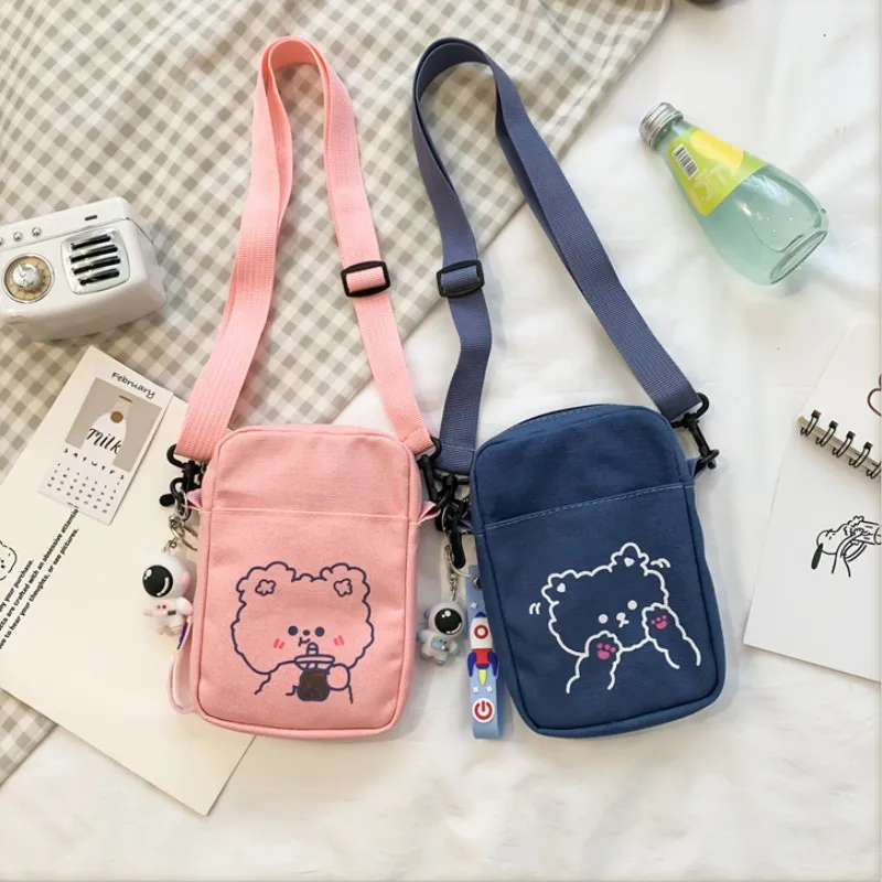 Cute Mini Canvas Handbags Women\'s Bag Small Cloth Shoulder Crossbody Bags for Women 2023 Ladies Purse Cell Phone Bag Femme Bolsa