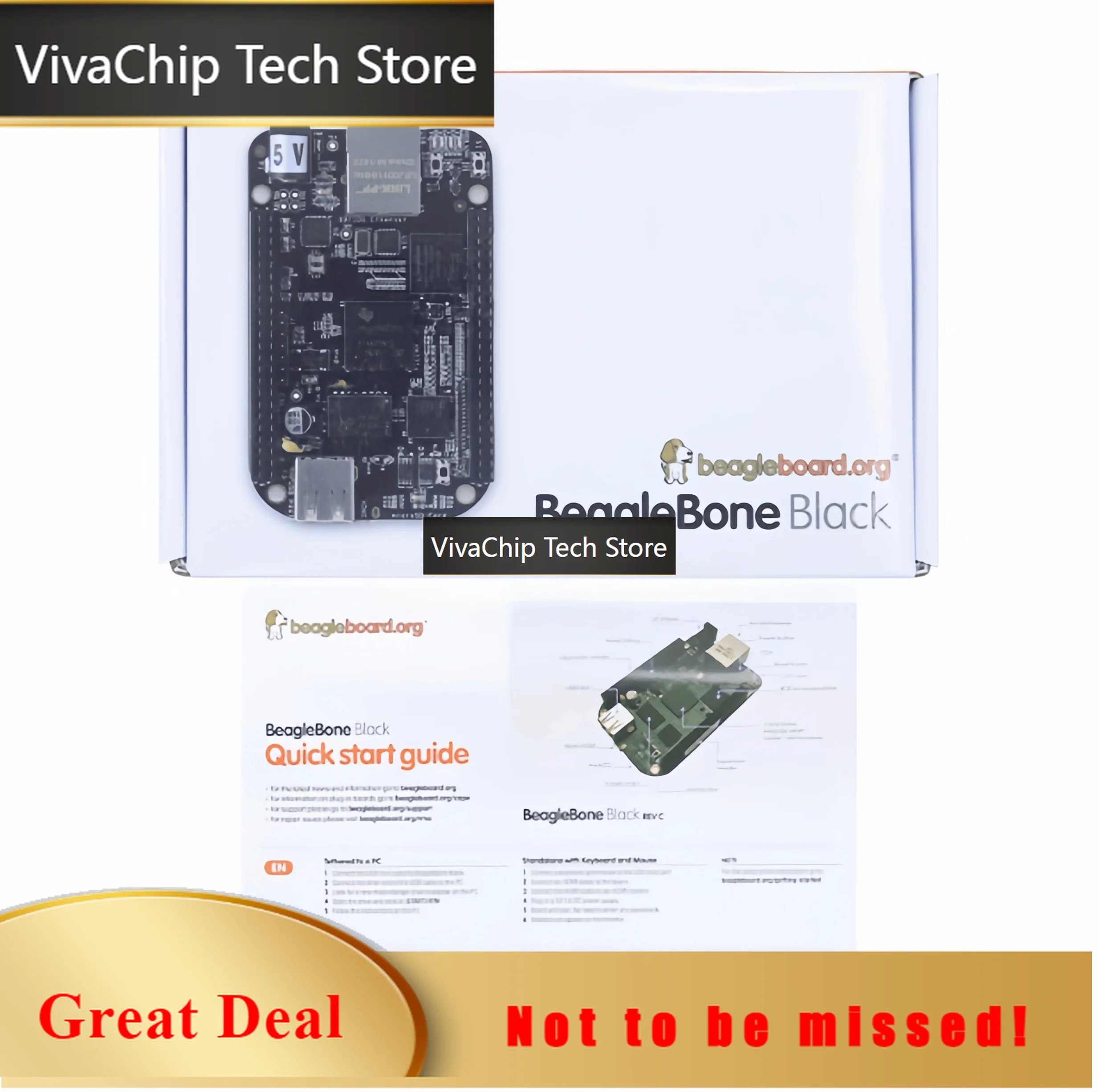 VivaChip TechBeagleBone Black AM3358 ARM Cortex-A8 MCU, 4GB EMMC Board