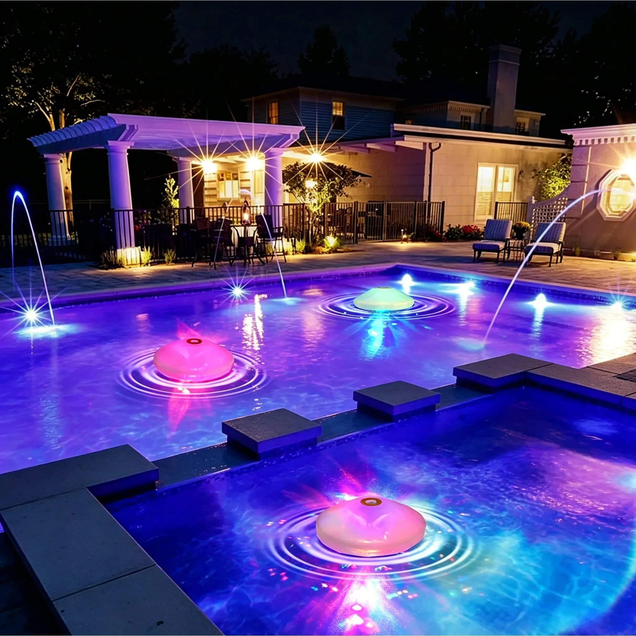 Floating LED Pool Light With Colorful Diamond Shaped Waterproof RGB Light Suitable For Decorating Bathtubs Ponds Fish Tanks