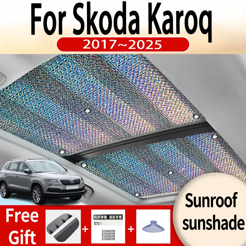 

For Skoda Karoq NU7 2017~2025 2018 2019 New Car Sunroof Sunshade Panoramic Windshield Sunshade Anti-ultraviolet Auto Accessories