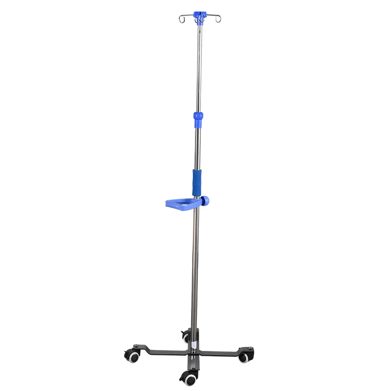 

CWT Hospital furniture stainless steel movable infusion pole IV pole IV stand hospital bed drip stand