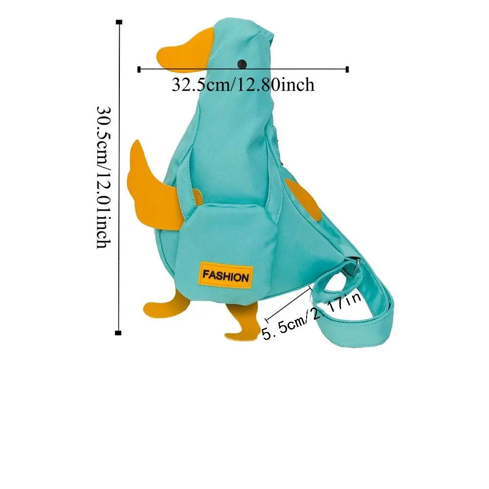 Lovely Canvas Funny Duck Crossbody Bag Korean Style Novetly Duck Shoulder Bag Minority Design Cartoon Chest Bag Shool - view 6