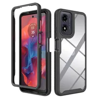 For Motorola Moto G04 G24 G04s E14 Transparent Hybrid TPU/PC Sky Case Rugged Fundas Capa Two Layer Shockproof Shell Back Cover