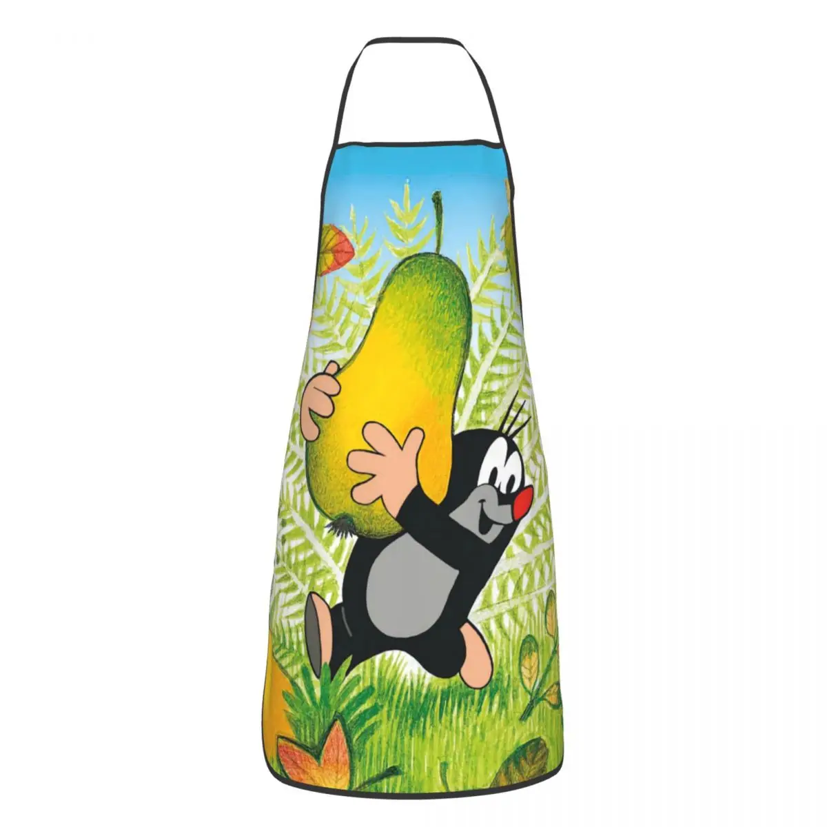 Cute Cartoon Mole Funny Apron for Women Men Krtek Little Maulwurf Adult Unisex Kitchen Chef Bib Tablier Cuisine Cooking Baking