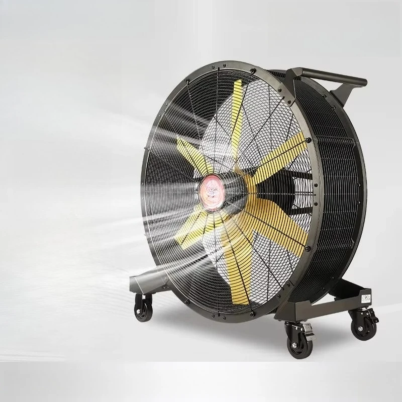 Industrial floor fan with large capacity and portable, suitable for workshops, warehouses, and factories