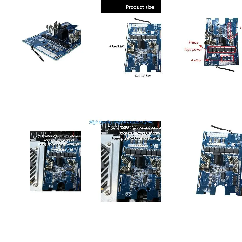 

U2JE Charging Protections Module Preventing Overcurrent Overvoltage Damage Ensuring Battery Security for 18650 21V Tool