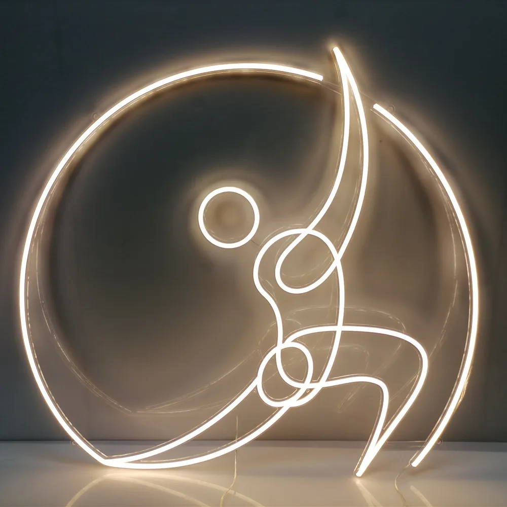 DIY Custom LED Neon Sign Personalized Logo Wall Decor Transparent Acrylic Business Light - Drop Shipping