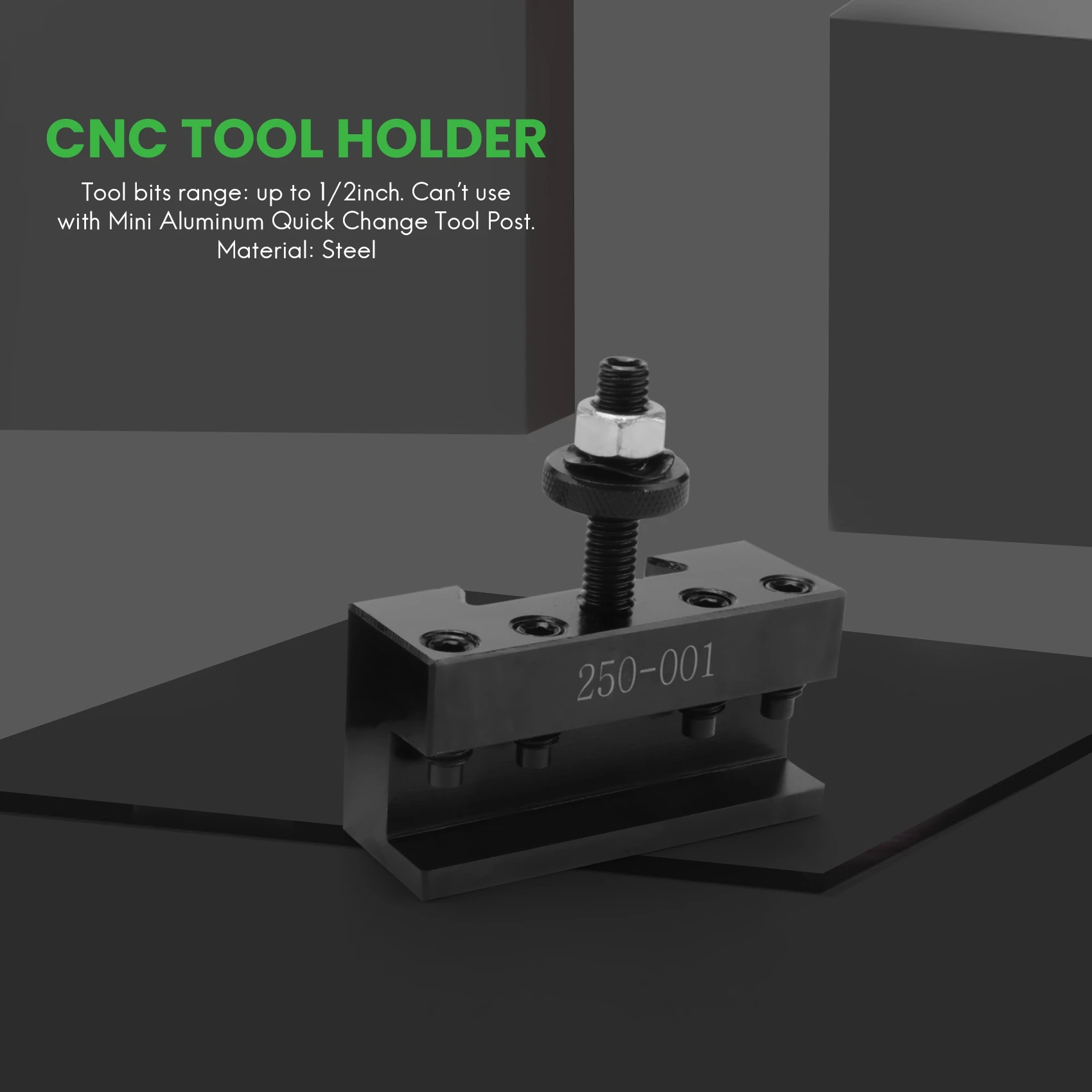 

Набор из 2 предметов 250–001 0Xa Быстросменный держатель токарных инструментов Стальной материал 1 кронштейн-ABYA