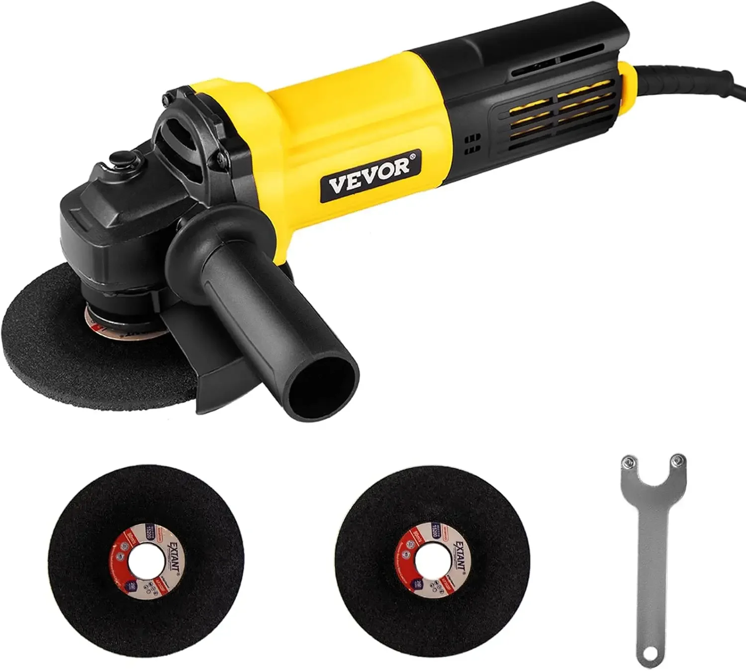 Angle Grinder, 4-1/2 Inch Powerful Grinder Tool 11Amp Power Grinder with Paddle Switch and 360° Rotational Guard