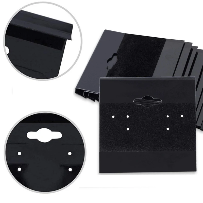 50 stücke 5x5 cm Stud Ohrringe Display Halter PVC Kunststoff Ohrringe Herstellung Haken Karten Organisatoren Hängen Tag für Diy Schmuck Verpackung