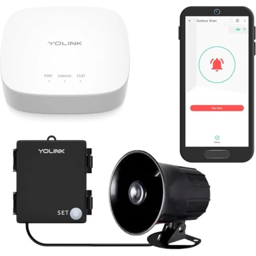 Outdoor security siren and smart alarm controller kit