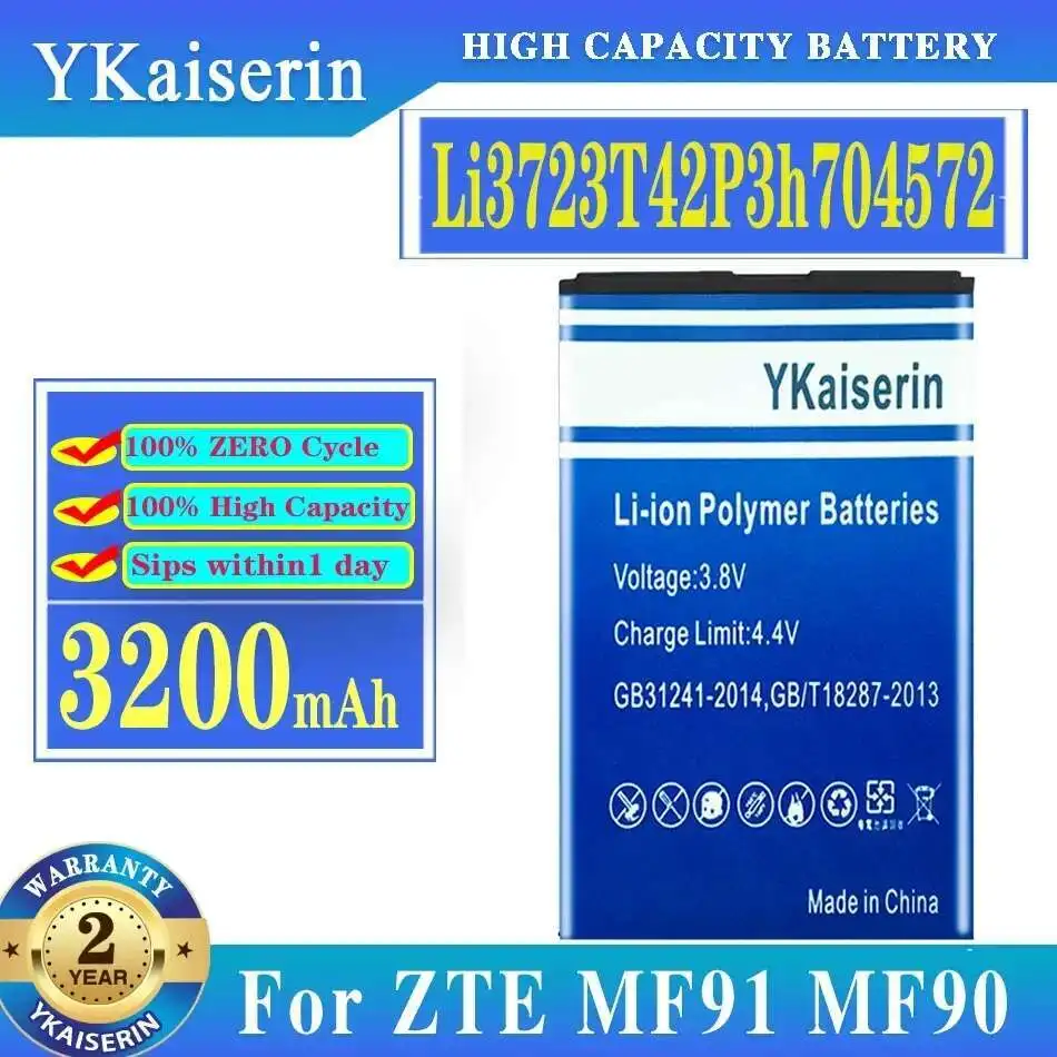 

3200Mah High Compatibility Wifi Router Battery Li3723t42p3h704572 For Zte MF91 MF90 4G