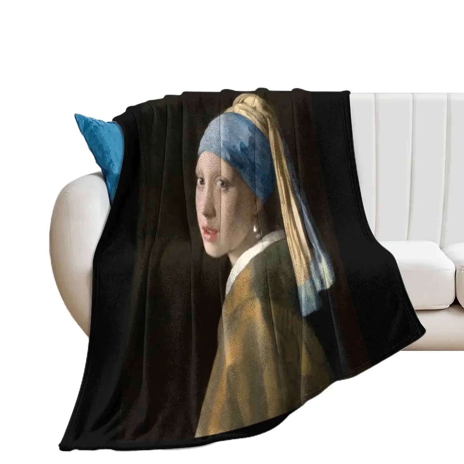 Girl with a Pearl Earring Throw Blanket Blankets For Baby Sofa Throw Travel Flannels Blankets