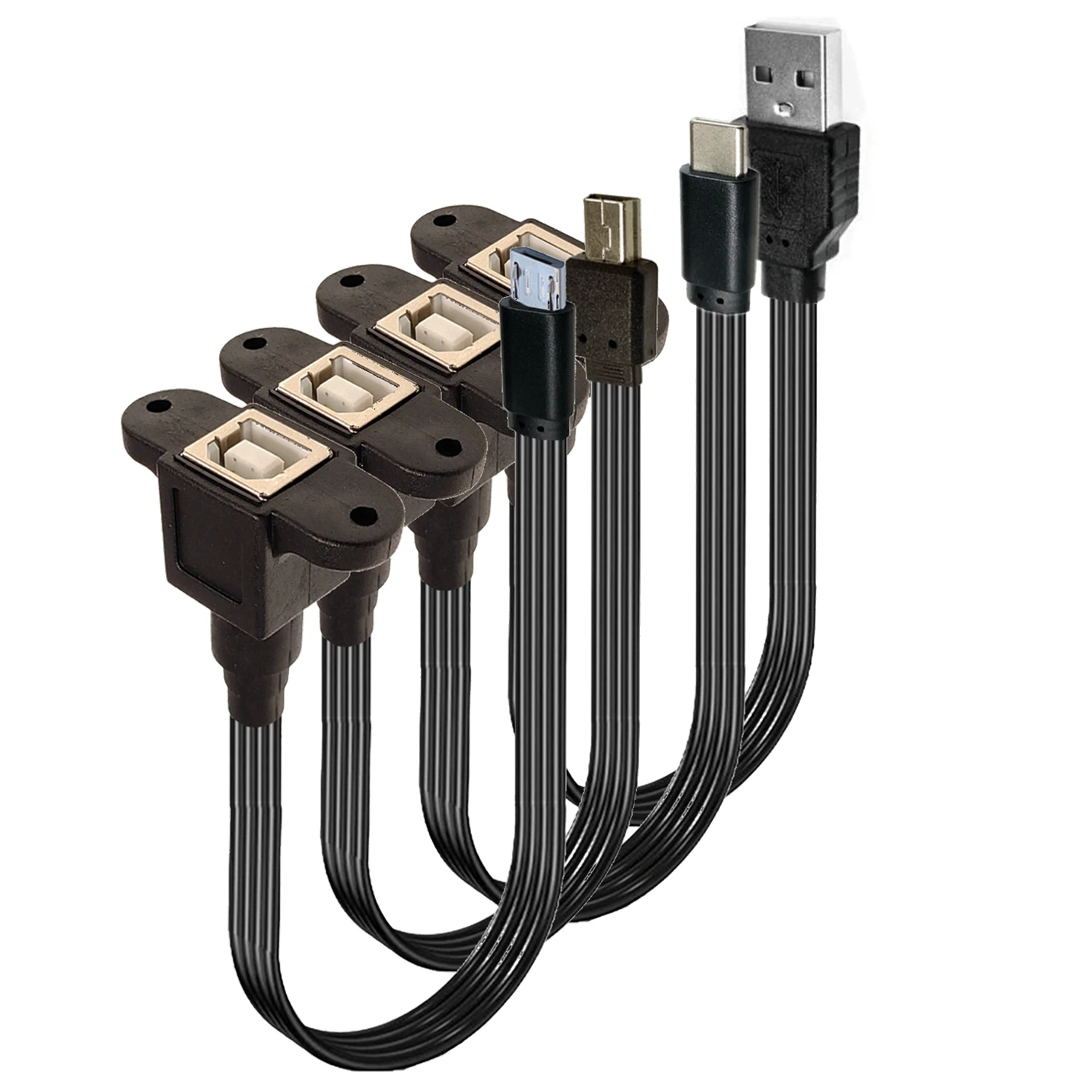 0.1M 0.2M Type-C Android to USB Printing Square Port - B Mother with Screw Hole for Fixed MINI USB to Print Conversion