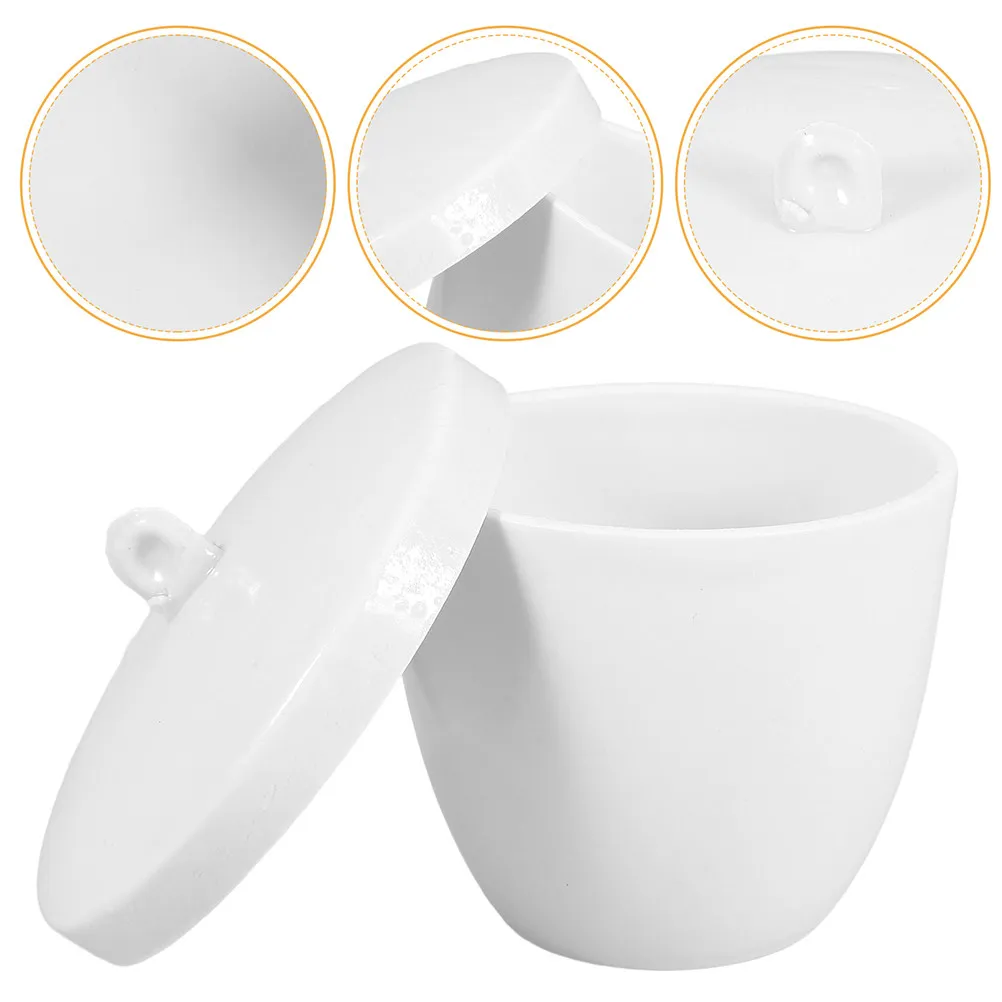 2Pcs High Purity Porcelain Melting Crucible for Jewelry Making Metal Refining Thermal Analysis Smelting Tools Laboratory Use