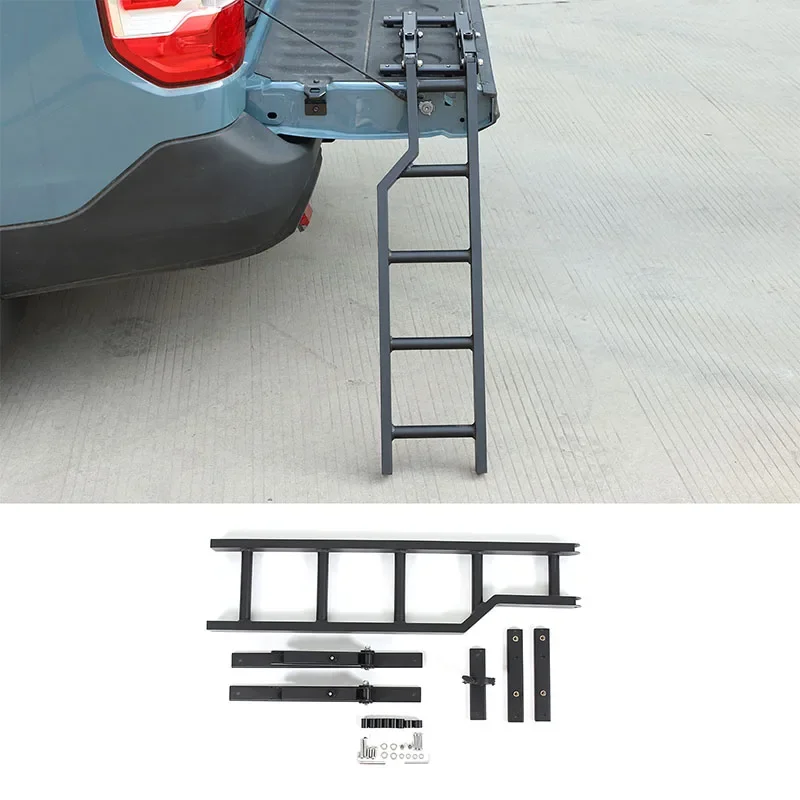 Aluminum alloy Pickup Truck Step Tailgate Ladder car rear tailgate ladder modification accessories For Ford Maverick  2022+
