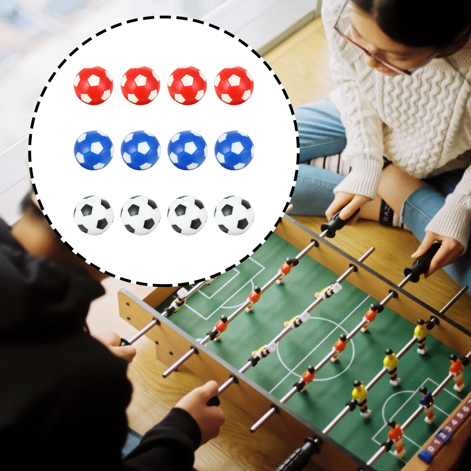 

12 Pcs Balls Replacement Table Football Plastic Foosball Accessories Kids Game Replacement Foosball Toy Entertainment