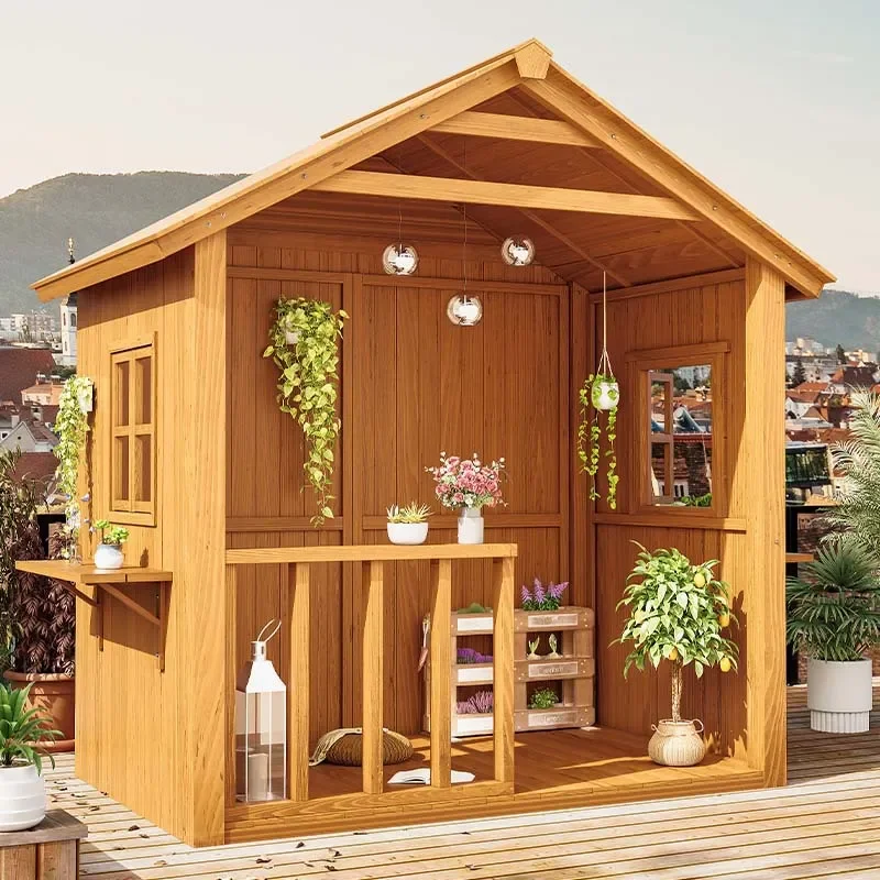 For Outdoor Garden Patio Roof Terrace Gazebo Sun Room Courtyard Shade Pavilion Simple Leisure House Shelter