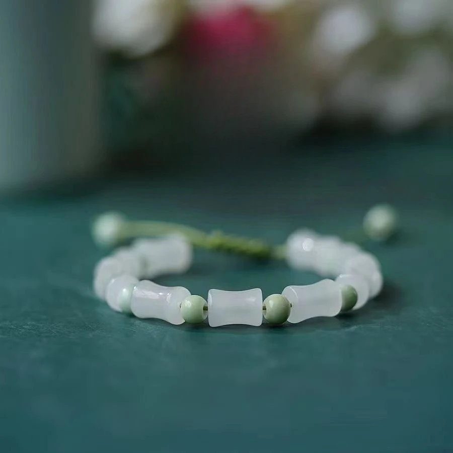 

Браслет из бамбука для женщин, плетеный вручную, талисман на удачу