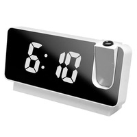 LED Digital Alarm Clock Table Watch Electronic Desktop Clocks USB Wake Up FM Radio Time Projector For Bedroom Living Room