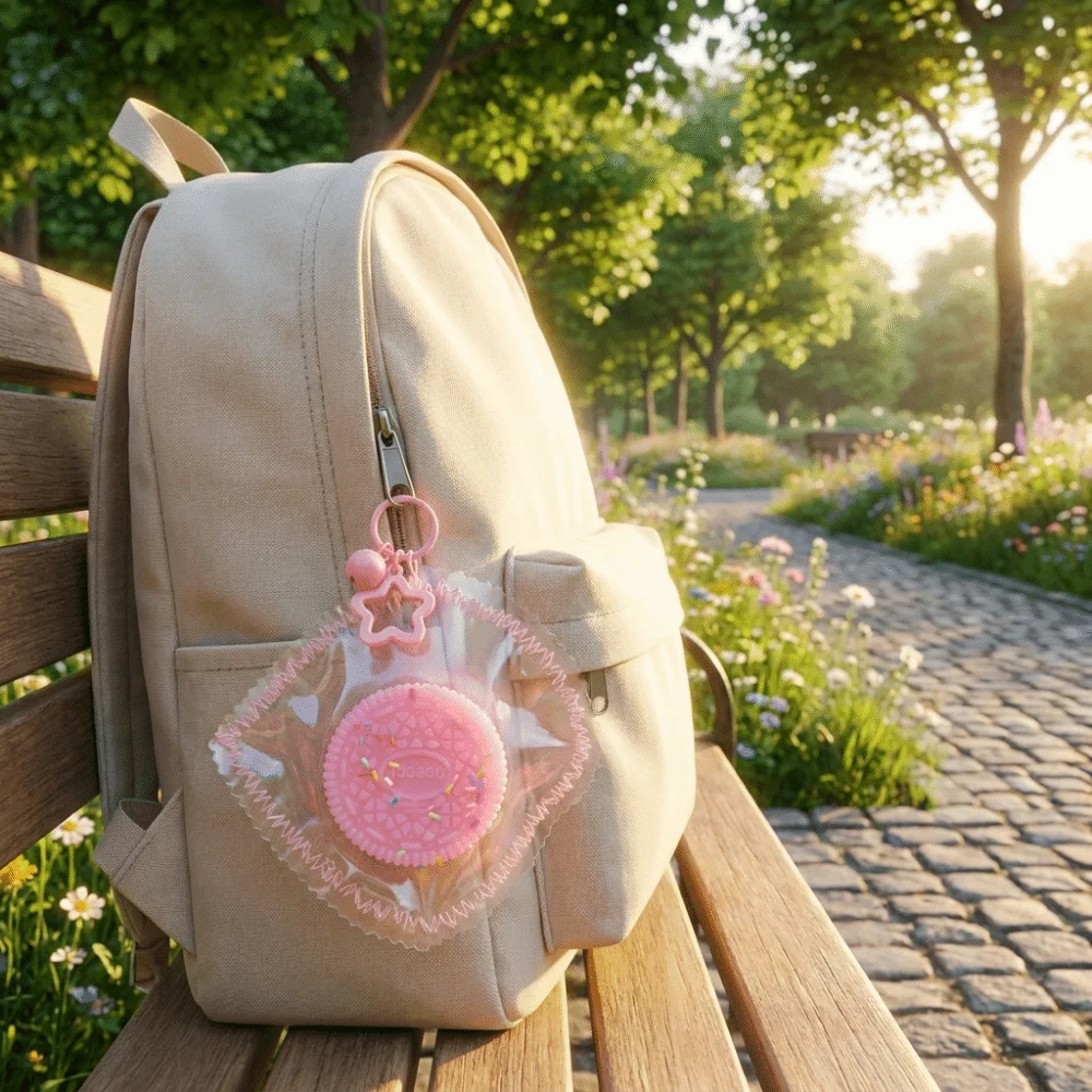 Simulated Food Biscuit Squeeze Keychain Quick Rebound Super Soft Slow Rebound Pendant Funny Elastic Realistic Food Pinch Travel