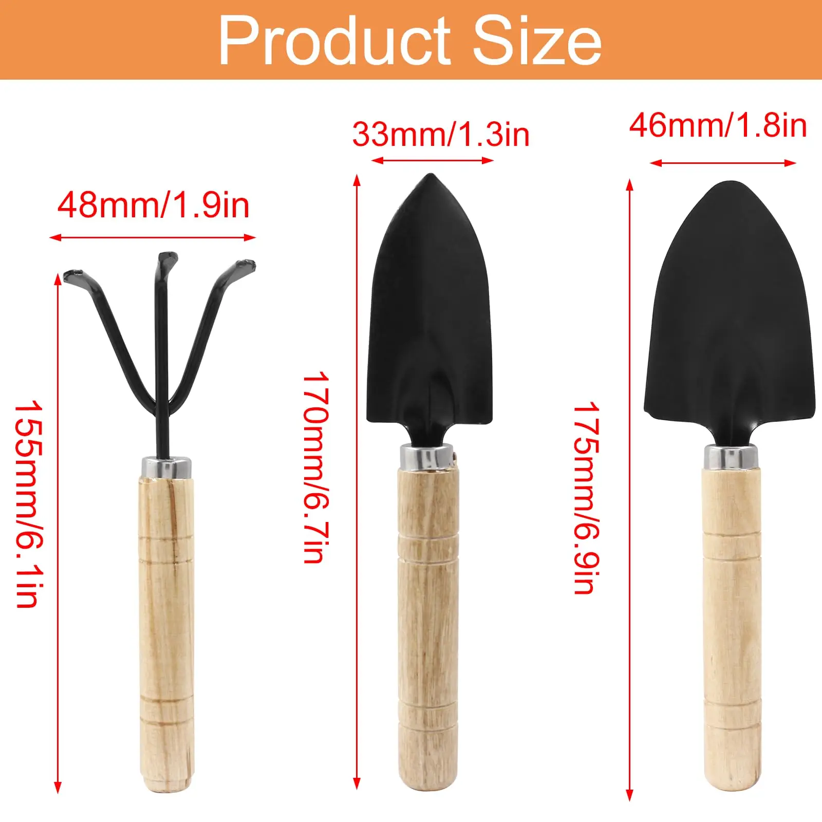 1Set/3Pcs Mini Garden Tool Set For Garden Plants Flower Pot Cactus Vegetables Digging Weeding Indoor Small Plants Garden Tools