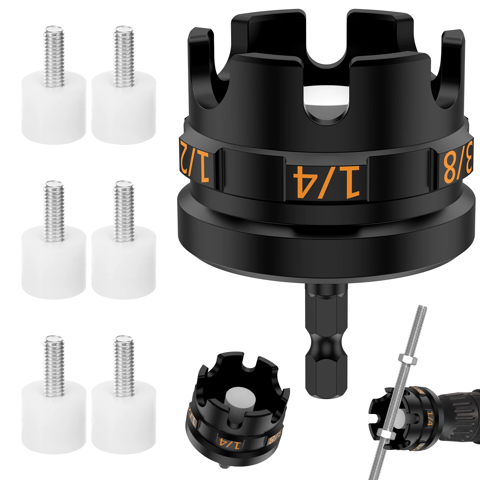 

Набор для быстрого снятия гаек и болтов с шестигранным хвостовиком из углеродистой стали для резьбовых стержней 1/4, 3/8 и 1/2 дюйма, для крепления кабельных лотков и стойкам