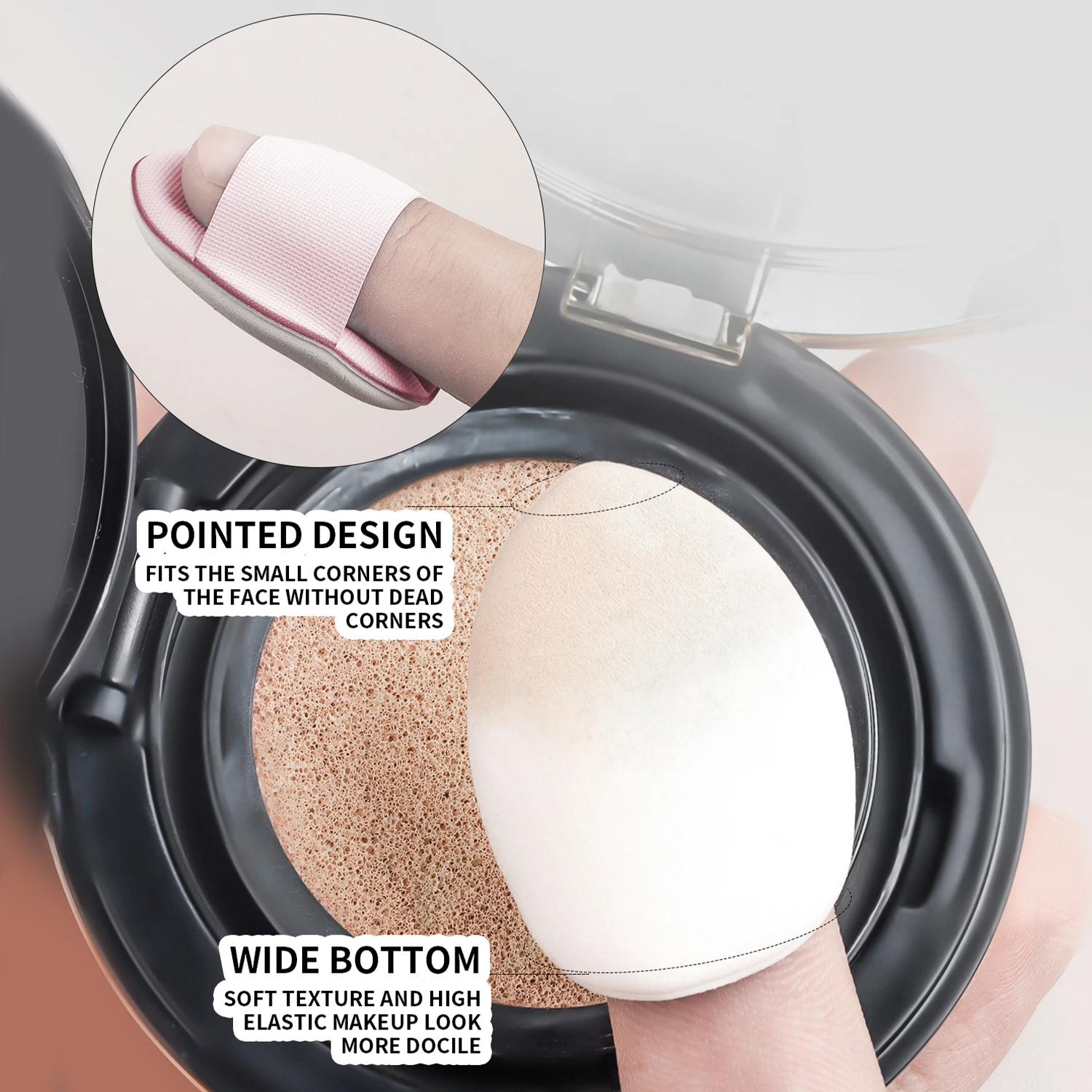 หยดน้ํารูปความงามไข่แป้งพัฟหลวมการตั้งค่าฟองน้ํารูปร่าง Foundation ผสมฟองน้ําความงาม Liquid ครีมและแป้ง