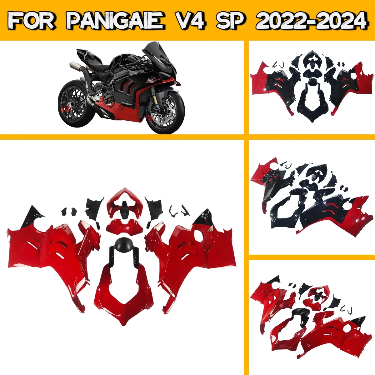 

2022 2023 2024 Panigaie V4S ABS Painted Fairings Injection Fit for 22 23 24 Ducati Panigaie V4S Accessories Parts Fairing Kit