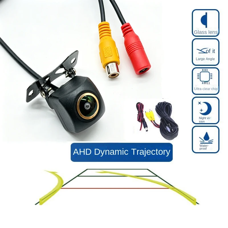 AHD 1080P Car Reverse Backup Camera 170 Degree Wide Angle Glass Lens HD Night Vision Waterproof Parking Camera