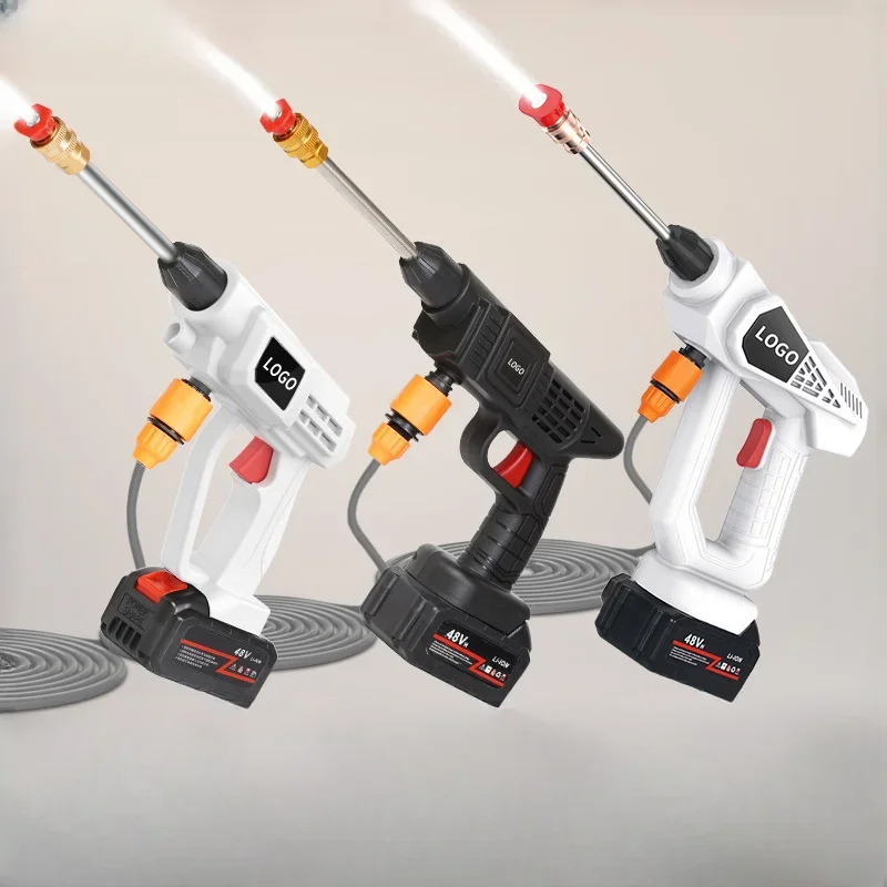 Durable Portable Wireless High Voltage Household Electric Car Wash Machine Watering Water Gun Lithium Battery Charging Car Wash